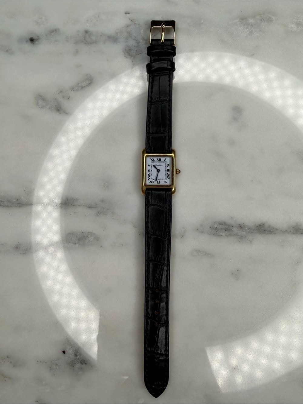 Auth Vintage Cartier Tank 18k Electroplated 1970s 21x28mm Manual Wind Movement - Picture 14 of 16